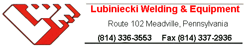 Lubiniecki Welding & Equipment Meadville PA 814-336-3553